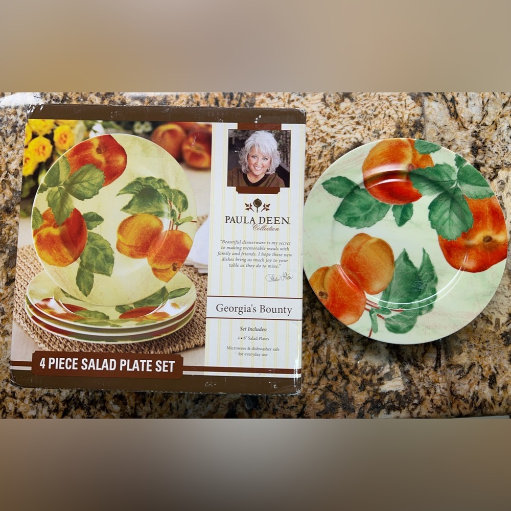 S/4 Paula Deen Georgia’s Bounty salad plates.